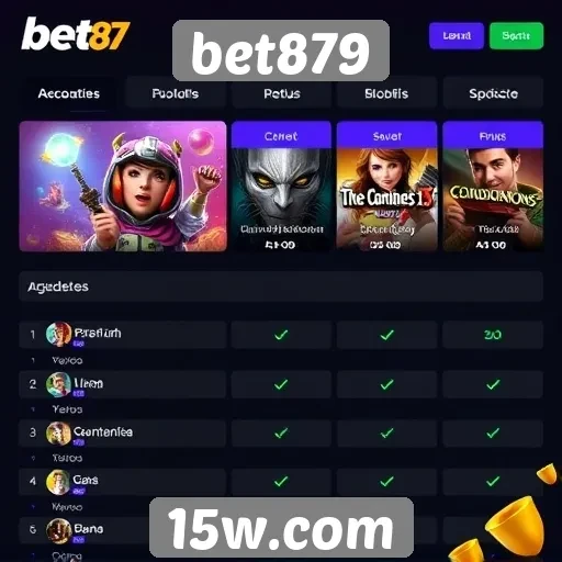 Comparação de jogos populares no bet879